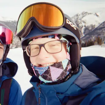 Nathan skiing